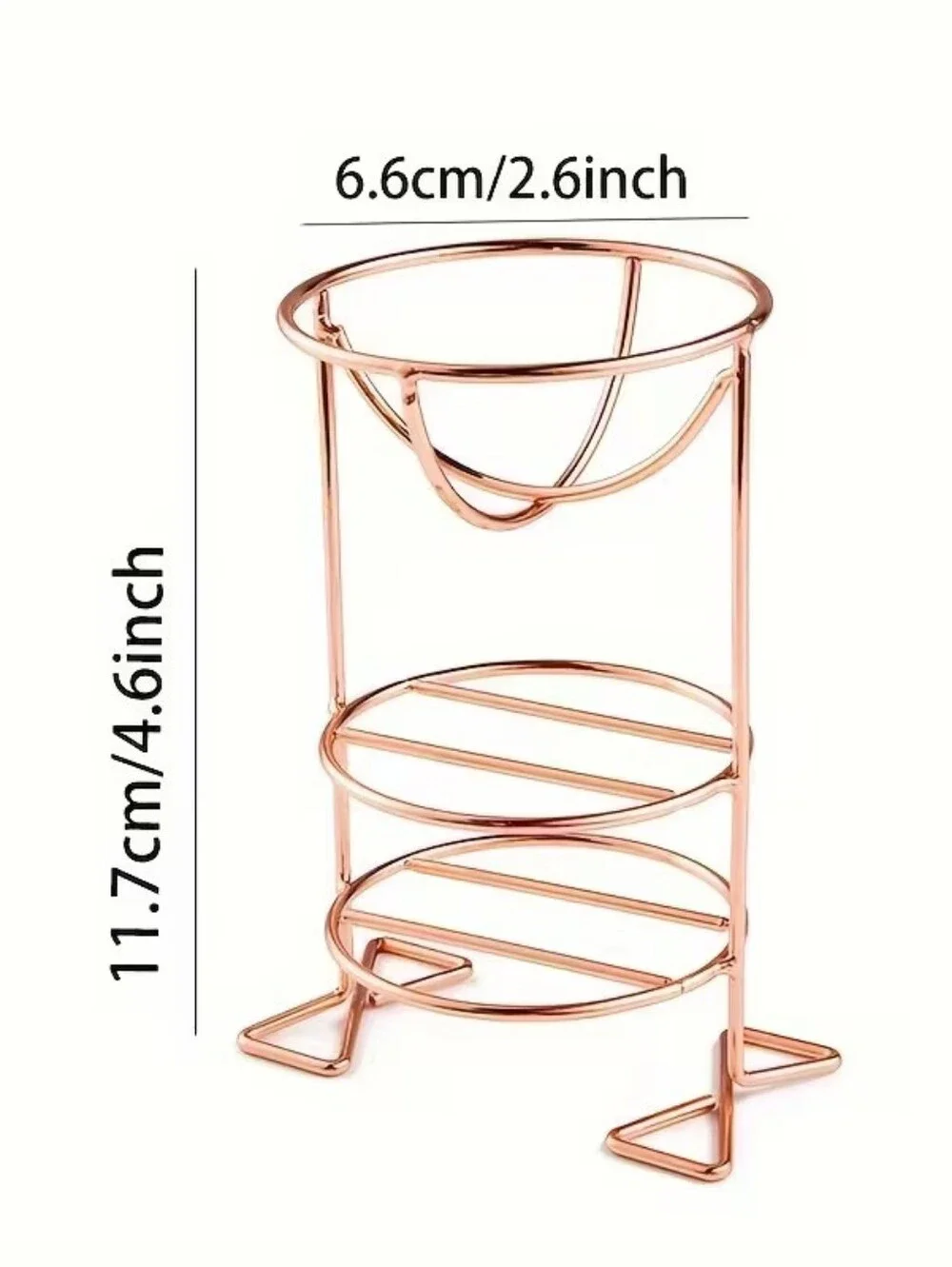Rose Gold Makeup Sponge Stand, Puff Rest, 3 Tiers
